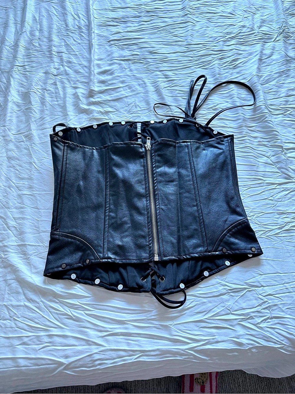 FASHION NOVA Black Corset Top Size Large NWT